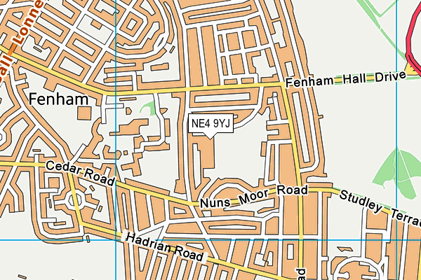 Dame Allan's Schools map (NE4 9YJ) - OS VectorMap District (Ordnance Survey)