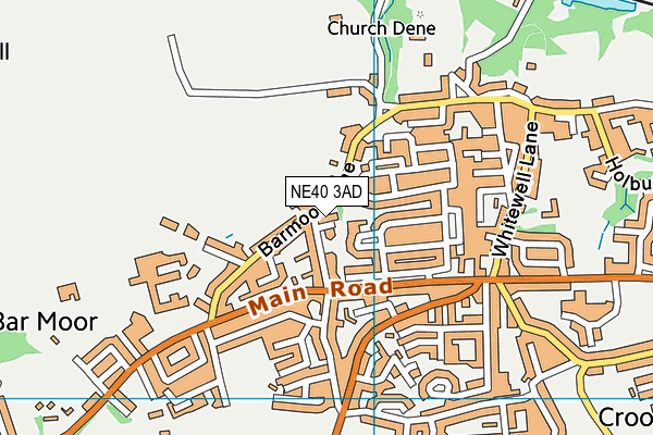 NE40 3AD map - OS VectorMap District (Ordnance Survey)