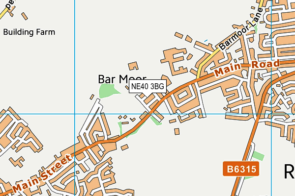 NE40 3BG map - OS VectorMap District (Ordnance Survey)