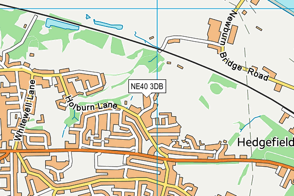 NE40 3DB map - OS VectorMap District (Ordnance Survey)