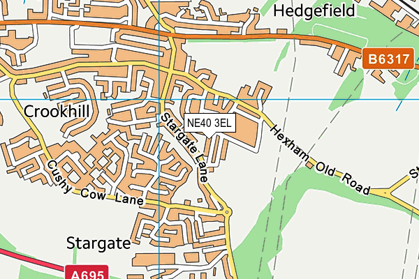 NE40 3EL map - OS VectorMap District (Ordnance Survey)