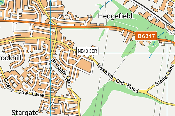 NE40 3ER map - OS VectorMap District (Ordnance Survey)