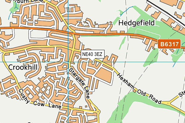 NE40 3EZ map - OS VectorMap District (Ordnance Survey)