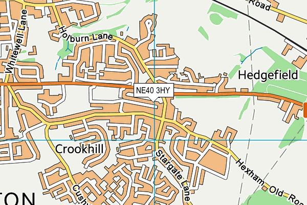 NE40 3HY map - OS VectorMap District (Ordnance Survey)