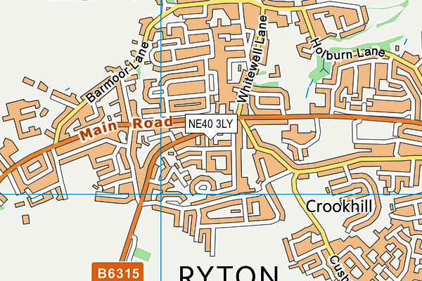 NE40 3LY map - OS VectorMap District (Ordnance Survey)