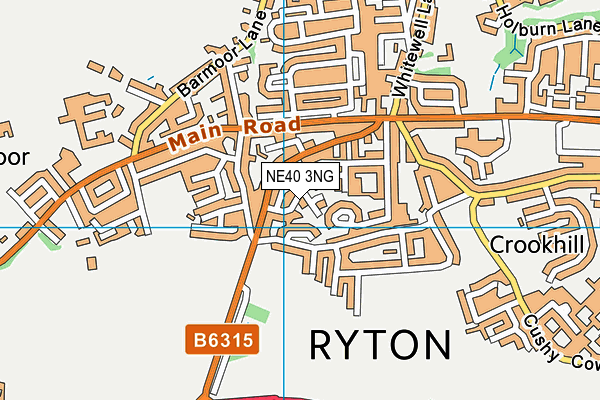 NE40 3NG map - OS VectorMap District (Ordnance Survey)