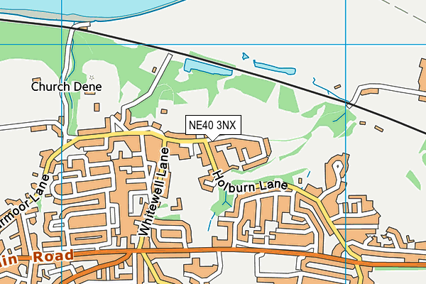 NE40 3NX map - OS VectorMap District (Ordnance Survey)
