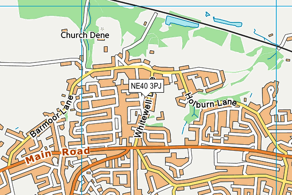 NE40 3PJ map - OS VectorMap District (Ordnance Survey)