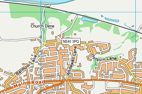 NE40 3PQ map - OS VectorMap District (Ordnance Survey)