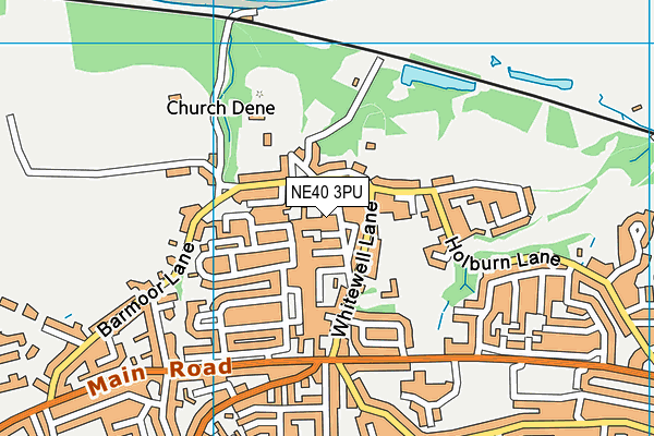 NE40 3PU map - OS VectorMap District (Ordnance Survey)
