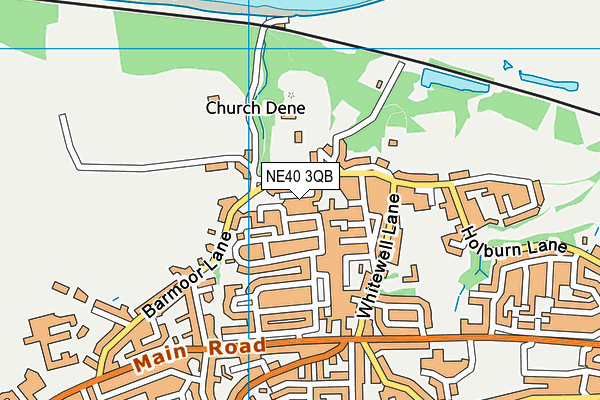 NE40 3QB map - OS VectorMap District (Ordnance Survey)