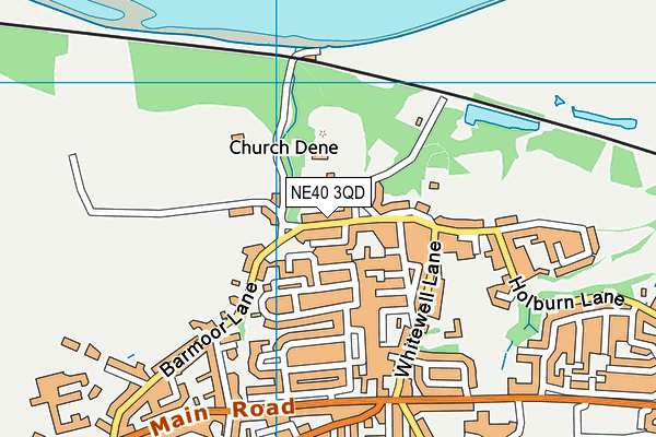 NE40 3QD map - OS VectorMap District (Ordnance Survey)