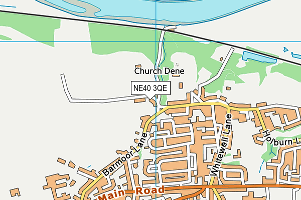 NE40 3QE map - OS VectorMap District (Ordnance Survey)
