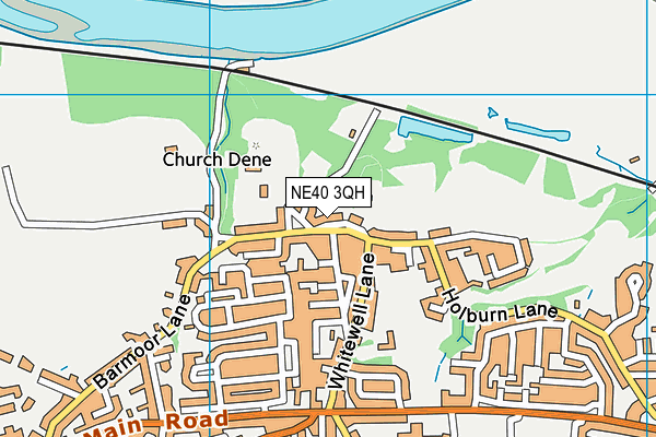 NE40 3QH map - OS VectorMap District (Ordnance Survey)