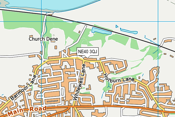 NE40 3QJ map - OS VectorMap District (Ordnance Survey)