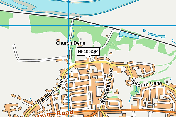 NE40 3QP map - OS VectorMap District (Ordnance Survey)