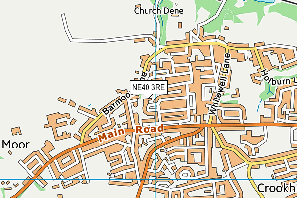 NE40 3RE map - OS VectorMap District (Ordnance Survey)