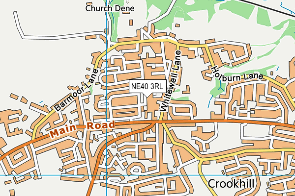 NE40 3RL map - OS VectorMap District (Ordnance Survey)