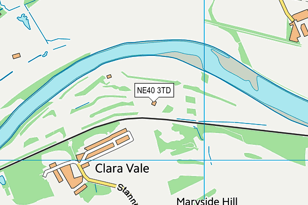 Ryton Golf Club map (NE40 3TD) - OS VectorMap District (Ordnance Survey)