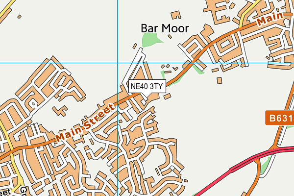 NE40 3TY map - OS VectorMap District (Ordnance Survey)