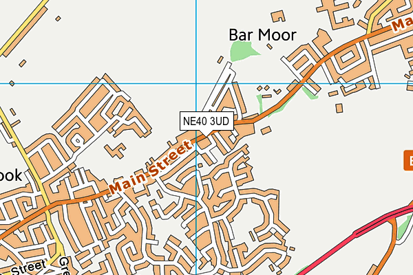 NE40 3UD map - OS VectorMap District (Ordnance Survey)