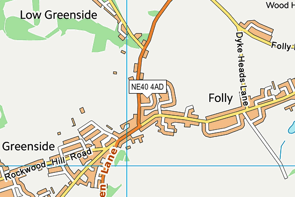 NE40 4AD map - OS VectorMap District (Ordnance Survey)