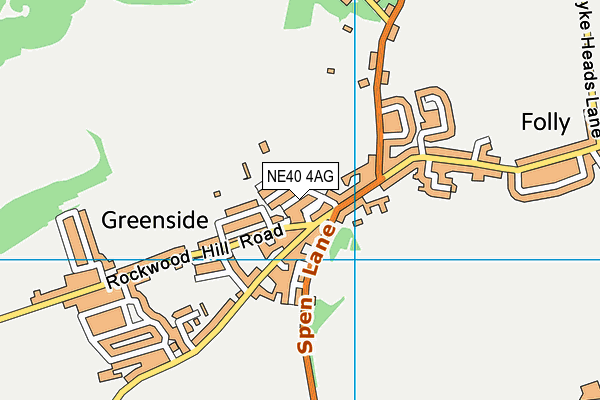 NE40 4AG map - OS VectorMap District (Ordnance Survey)