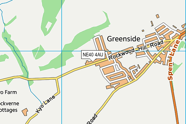 NE40 4AU map - OS VectorMap District (Ordnance Survey)