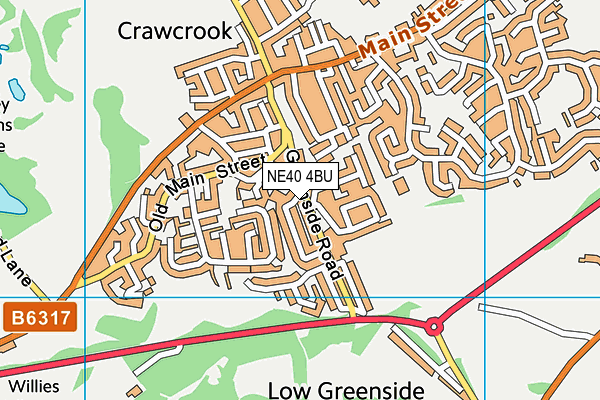 NE40 4BU map - OS VectorMap District (Ordnance Survey)