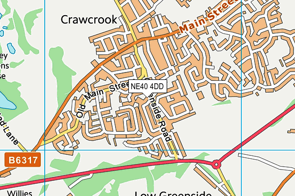 NE40 4DD map - OS VectorMap District (Ordnance Survey)