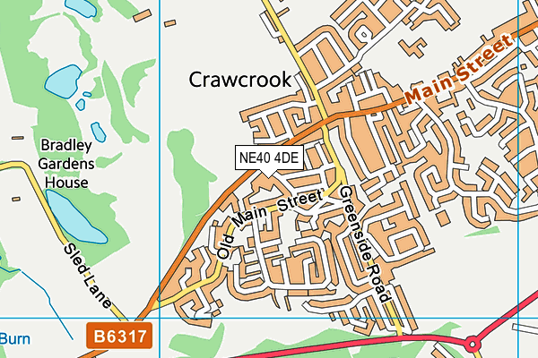 NE40 4DE map - OS VectorMap District (Ordnance Survey)