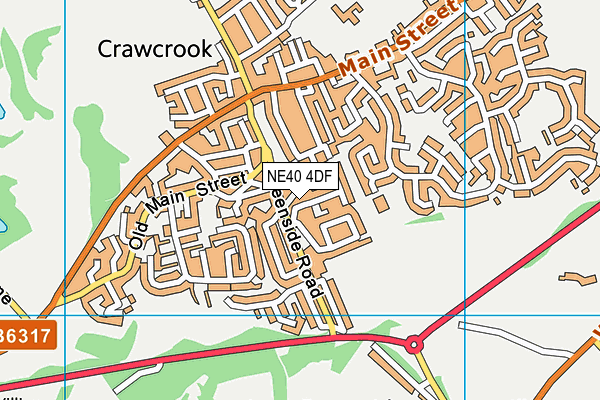 NE40 4DF map - OS VectorMap District (Ordnance Survey)