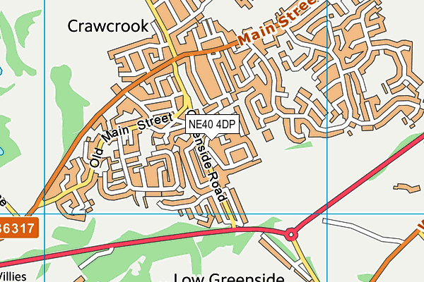 NE40 4DP map - OS VectorMap District (Ordnance Survey)