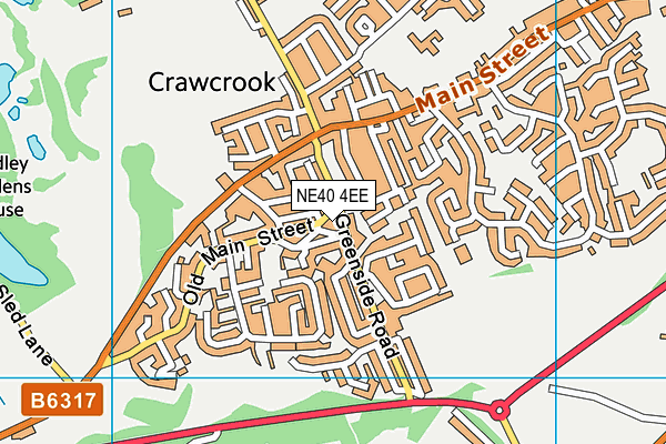 NE40 4EE map - OS VectorMap District (Ordnance Survey)