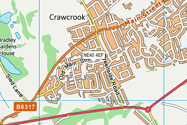 NE40 4EF map - OS VectorMap District (Ordnance Survey)