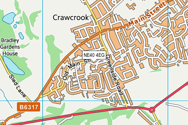 NE40 4EG map - OS VectorMap District (Ordnance Survey)