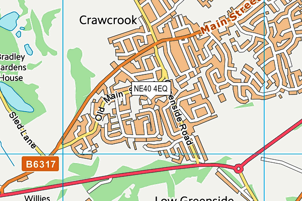 NE40 4EQ map - OS VectorMap District (Ordnance Survey)