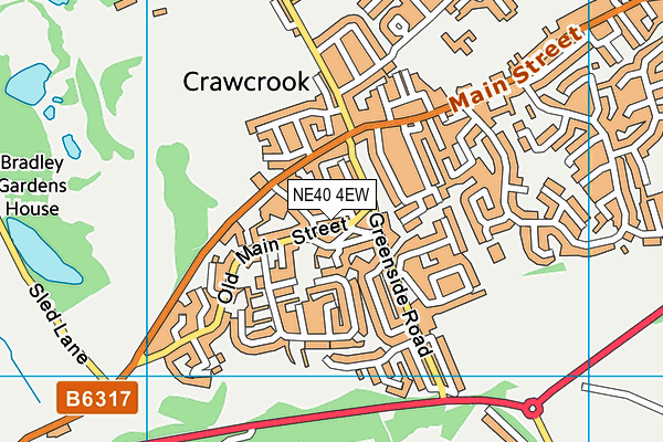 NE40 4EW map - OS VectorMap District (Ordnance Survey)