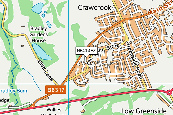 NE40 4EZ map - OS VectorMap District (Ordnance Survey)