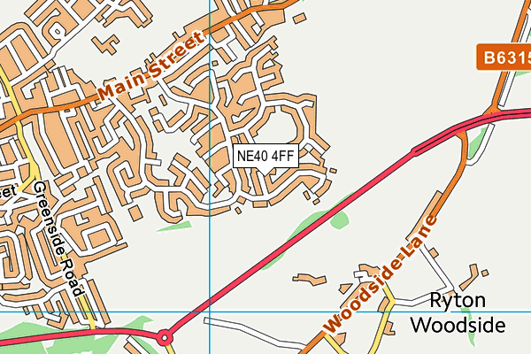 NE40 4FF map - OS VectorMap District (Ordnance Survey)