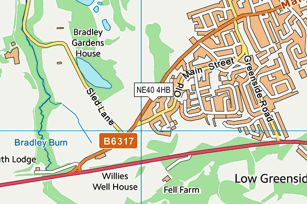 NE40 4HB map - OS VectorMap District (Ordnance Survey)