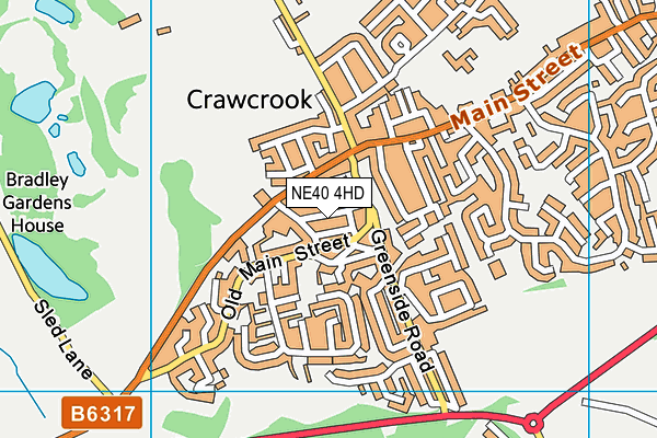 NE40 4HD map - OS VectorMap District (Ordnance Survey)