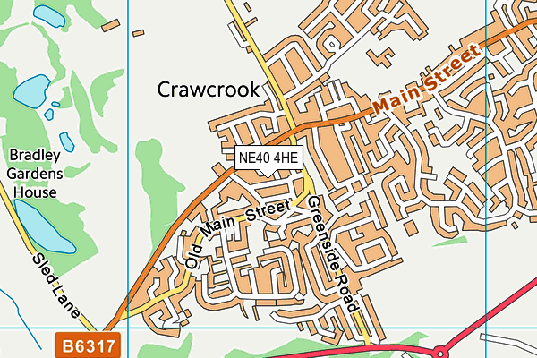 NE40 4HE map - OS VectorMap District (Ordnance Survey)