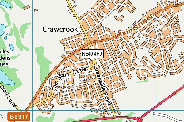 NE40 4HJ map - OS VectorMap District (Ordnance Survey)