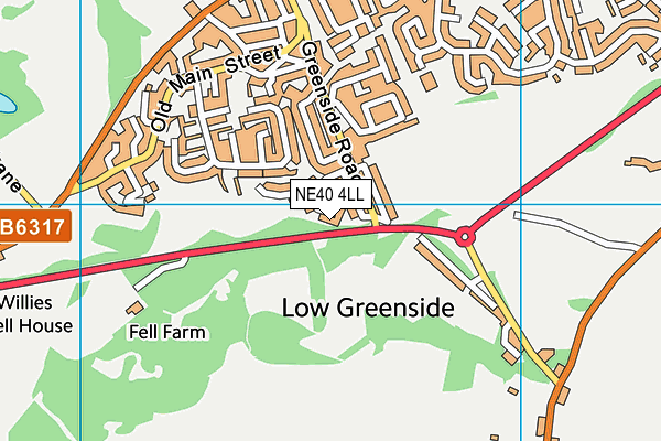 NE40 4LL map - OS VectorMap District (Ordnance Survey)