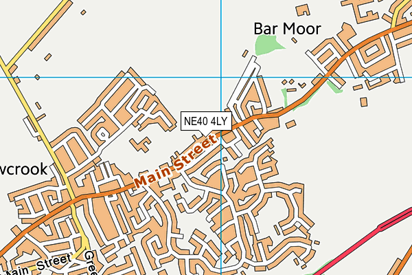 NE40 4LY map - OS VectorMap District (Ordnance Survey)