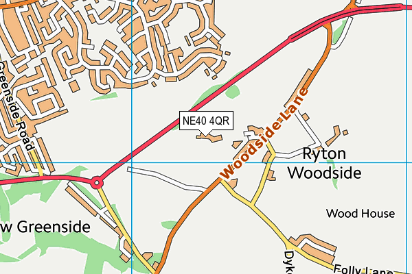 NE40 4QR map - OS VectorMap District (Ordnance Survey)