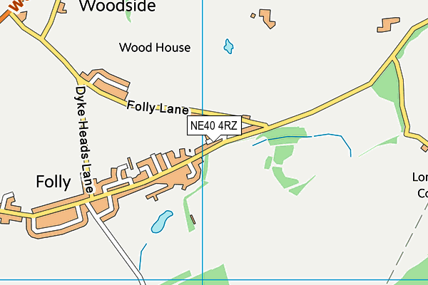 NE40 4RZ map - OS VectorMap District (Ordnance Survey)