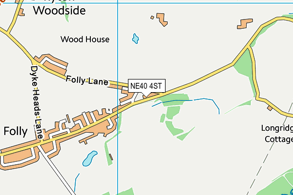 NE40 4ST map - OS VectorMap District (Ordnance Survey)