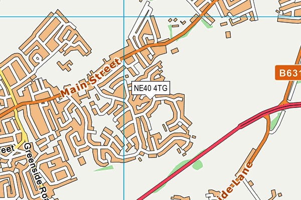 NE40 4TG map - OS VectorMap District (Ordnance Survey)